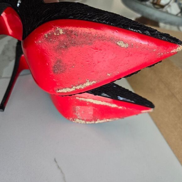 Christian Louboutin So Kate 120 Sequin Pump Shoes 38.5 - Picture 5 of 11